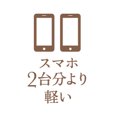 スマホ２台分より軽い